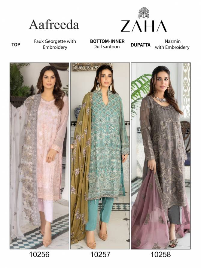 Aafreeda Vol 1 By Zaha Georgette Pakistani Suits Wholesale Price In Surat
